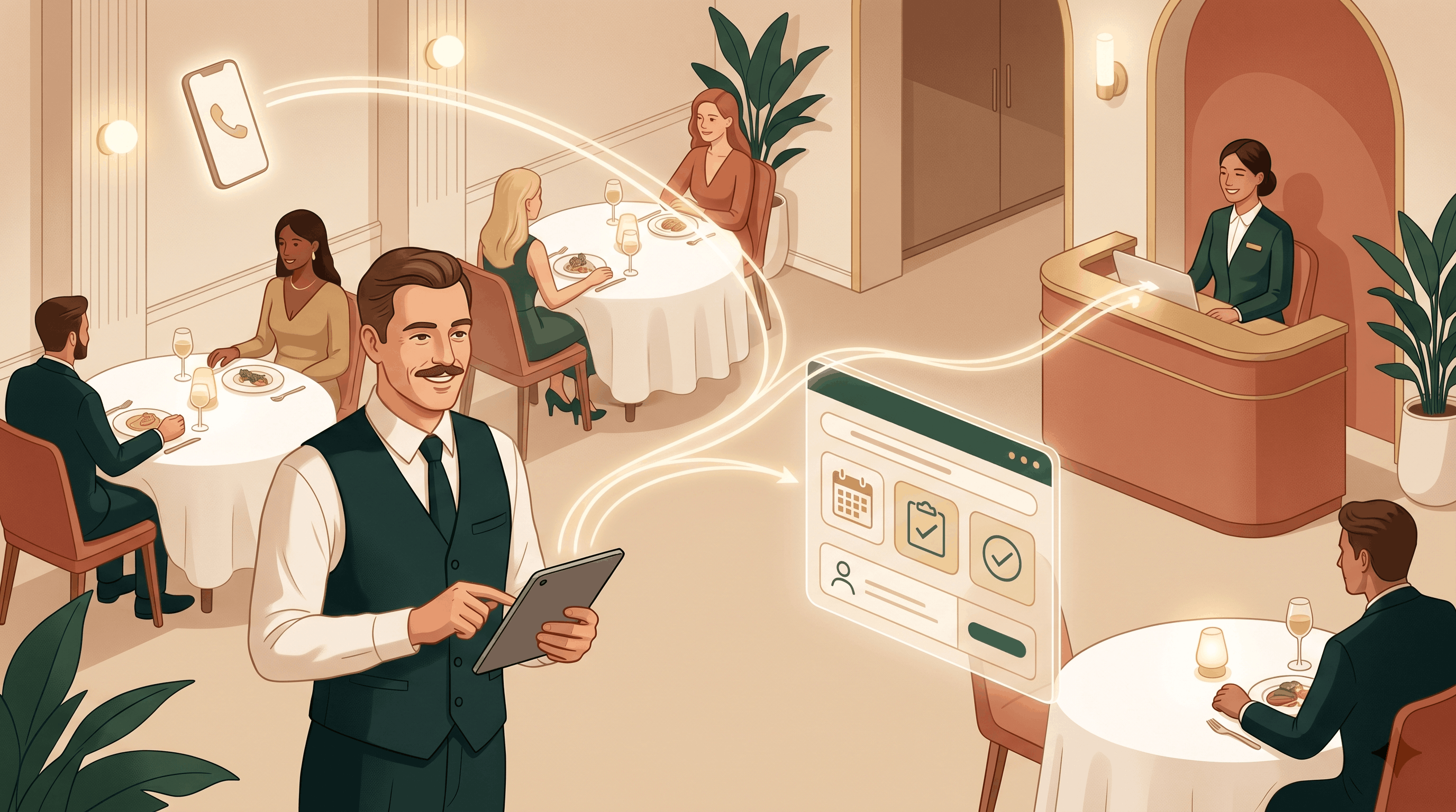 Restaurant gastronomique IA service premium